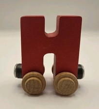 H Red Alphabet Letter Wooden Car Thomas  Brio Compatible Name Train Vermont