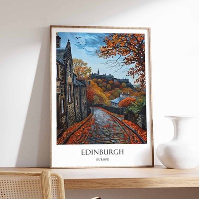 5_Edinburgh Poster, Home Decor, Edinburgh Wall Art, Scottish Travel Poster, Scot