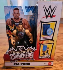WWE Knuckle Crunchers CM PUNK Figure W Trash Can Wave 7