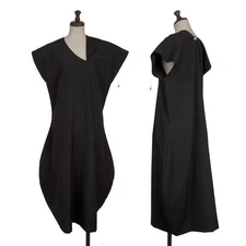 COMME des GARCONS Curve Design Wool Sleeveless Dress Size S(K-151724)