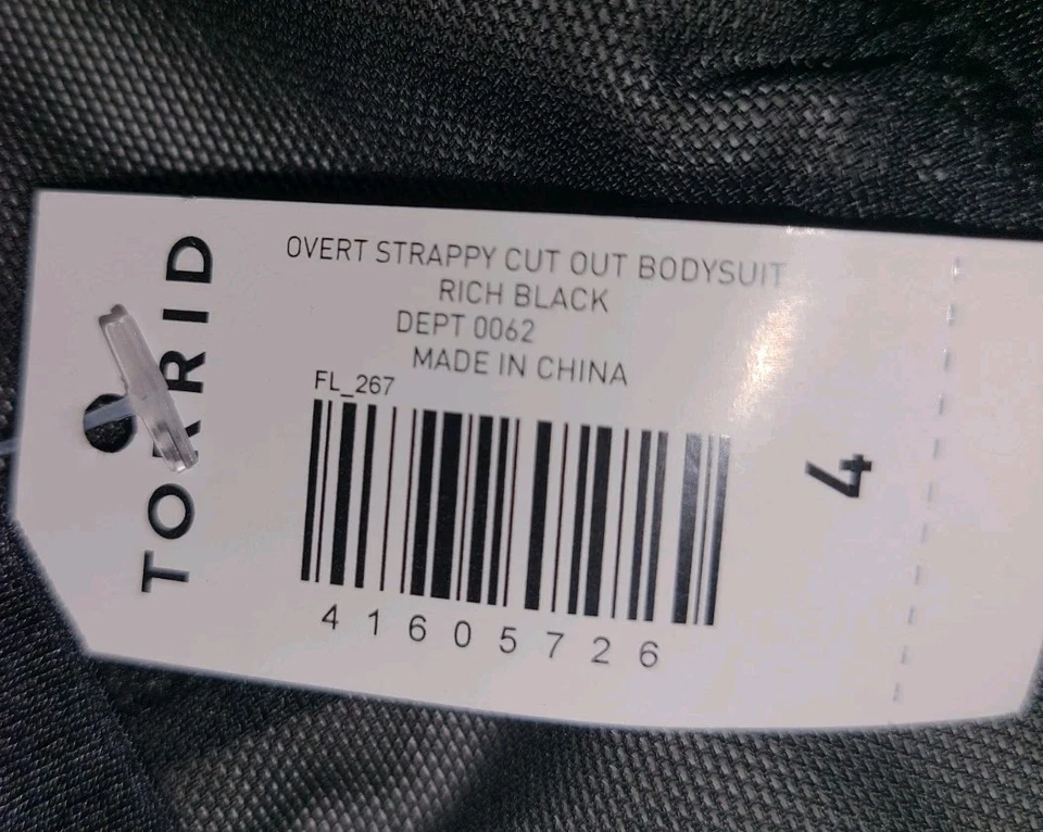 Torrid Overt Strappy Cut Out Bodysuit Black Size 4 Torrid Overt Strappy Cut Out  - Image 2 of 4