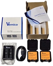 Replacement Battery Insta360 Ace Pro-001 2-Pack 1800mAh Rechargeable Case Vemico