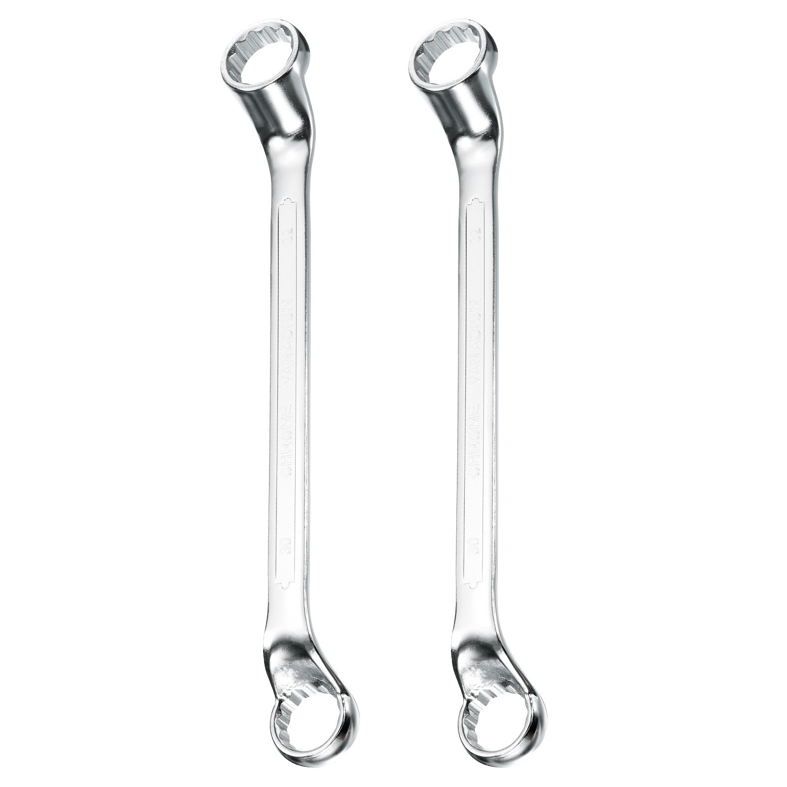 2pcs Offset Lengthen Box End Wrench 30 x 32mm 75 Degree Offset Double End Wrench