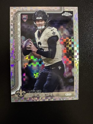 2025 Topps Chrome Tyler Shough RC Silver X-Fractor