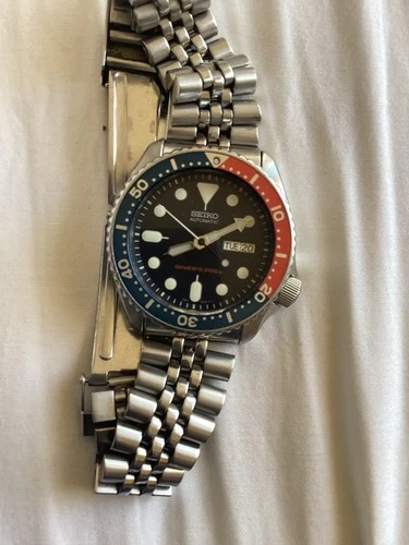 Vintage Seiko SKX175 Malaysia Pepsi Men's Automatic Diver Watch 7S26-0028 RARE!