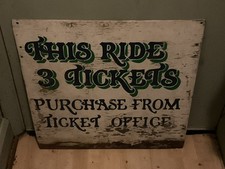 Vintage Wooden Fair Ground Sign,distressed,many Different Uses.