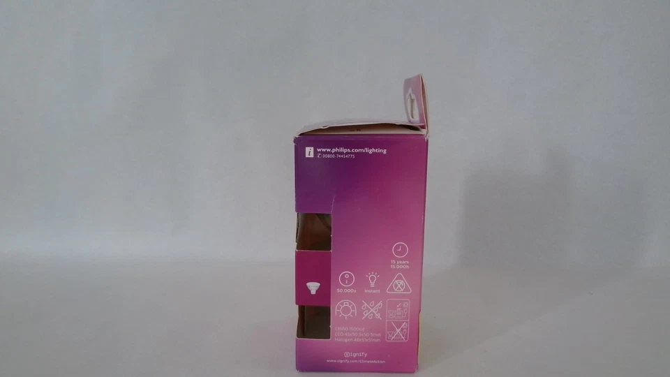 Lámpara Philips LED Clásica GU5.3, 50 W, Reflector, Plateado, Blanco Neutro - Imagen 3 de 4