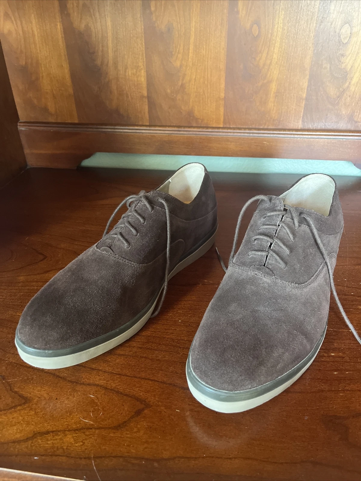 NEW BALANCE Scarpe Oxford FitFlop Lewis casual da uomo US 11 281 030 in camoscio marrone da passeggio