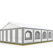 Toolport tendone per feste 5x8 m, Gazebo PE 450 N,bianco-grigio