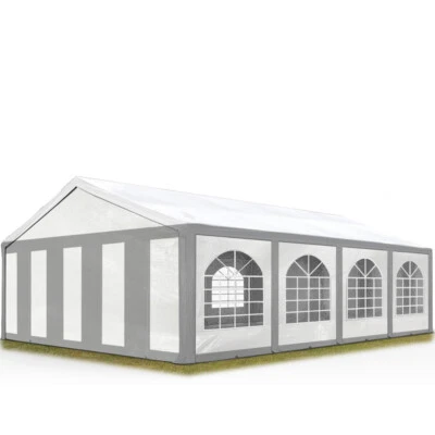 Toolport tendone per feste 5x8 m, Gazebo PE 450 N,bianco-grigio