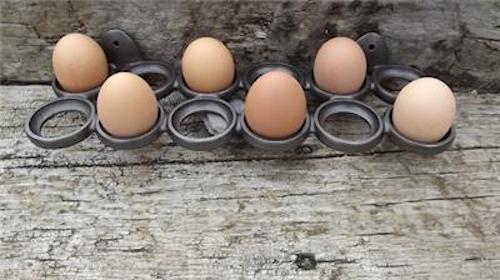 Bard's Dark Gray Wrought Iron Egg Stand/Holder, Scroll Leg, 2 Diameter