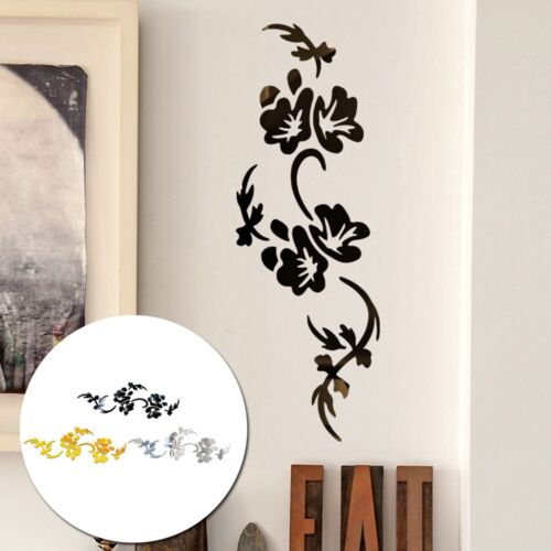 DIY Spiegel Acryl Wandtatoo mit modernem Blumendesign für Zuhause und Flur - Bild 1 von 16