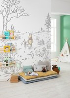 Komar Fototapete Disney Winnie Puuh Kinderzimmer 78X110 Zoll, 4 Tafeln
