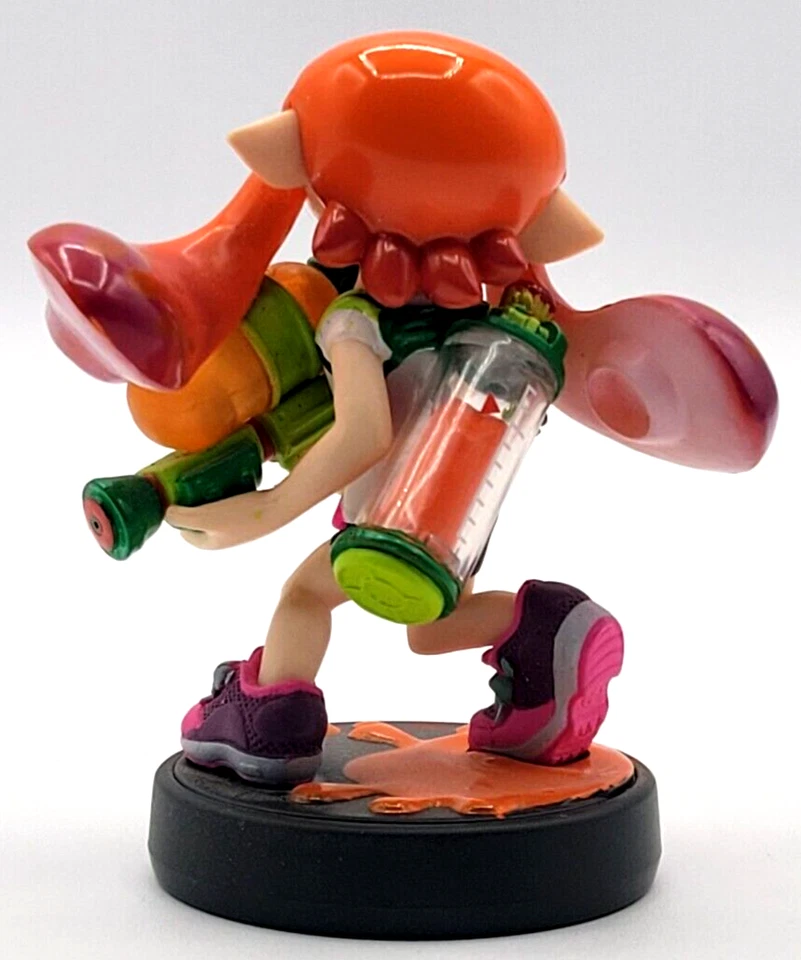 Boneco Orange Inkling Girl Nintendo Amiibo Super Smash Bros Splatoon - Imagem 2 de 3