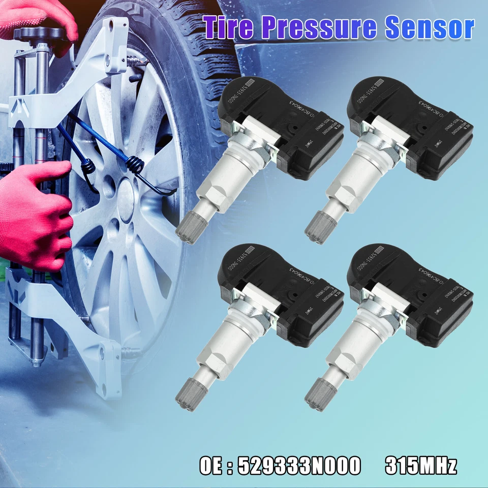 4pcs 529333N000 Tire Pressure Sensor TPMS 315MHz for Hyundai Elantra Santa Fe - Image 2 of 4