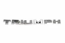 Brand New Metal Front Badge Emblem Set Triumph TR3A Raised Rib Type