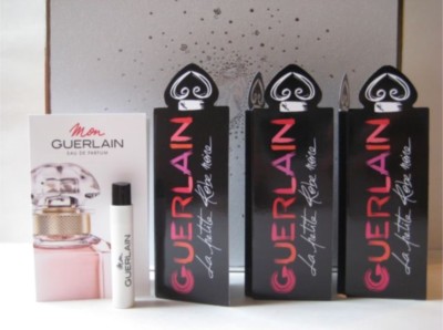 3 GUERLAIN LA PETITE ROBE NOIRE Lipstick PINK TIE & RED HEELS + 1 Perfume Sample