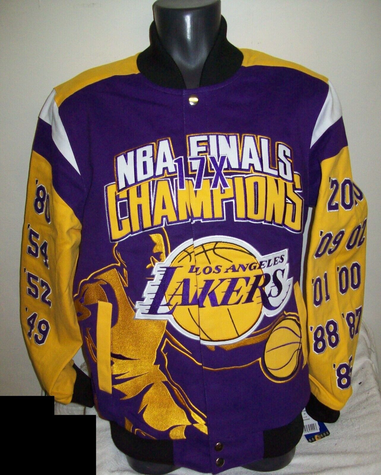 New w/Tag Los Angeles Lakers NBA Men's Large Fisll Denim Jacket