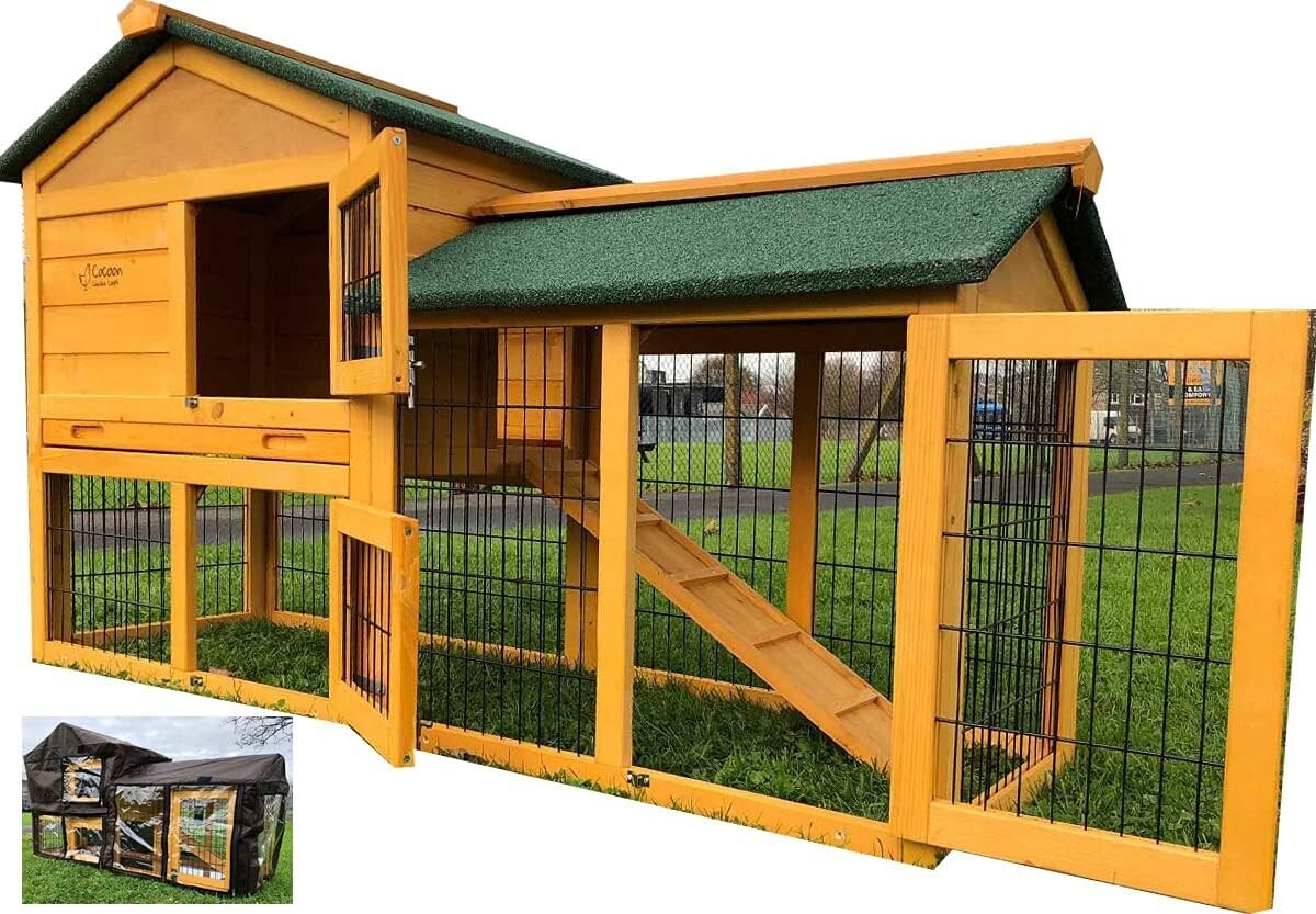 Bunny Hutch Log Cabin Shire Bunny Playhouse 4 X 4 (1.19m X 1.19m)