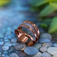Solid Copper Adjustable 3-Prong Ring