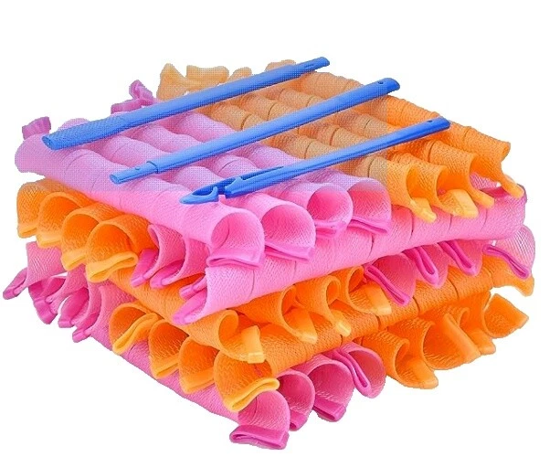 Rodillos en espiral de pelo multicolor