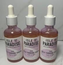 3 Isle of Paradise DARK Face  Body Self Tanning Drops - 1.69 fl. oz., 50 ml