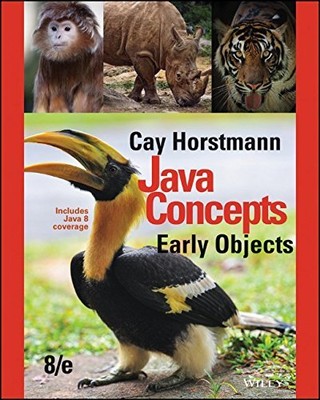 JAVA CONCEPTS: EARLY OBJECTS By Cay S. Horstmann *Excellent Condition*