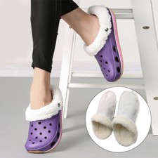 Furry Liners Insoles Inserts For Fur Lined Hole-hole Shoes Clog  