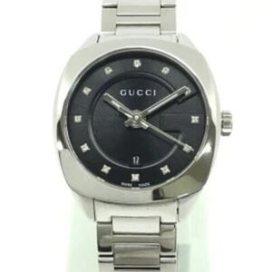Montre bracelet à quartz pour femme GUCCI 142,5 YA142503 12P montre diamant Japon d'occasion F/S