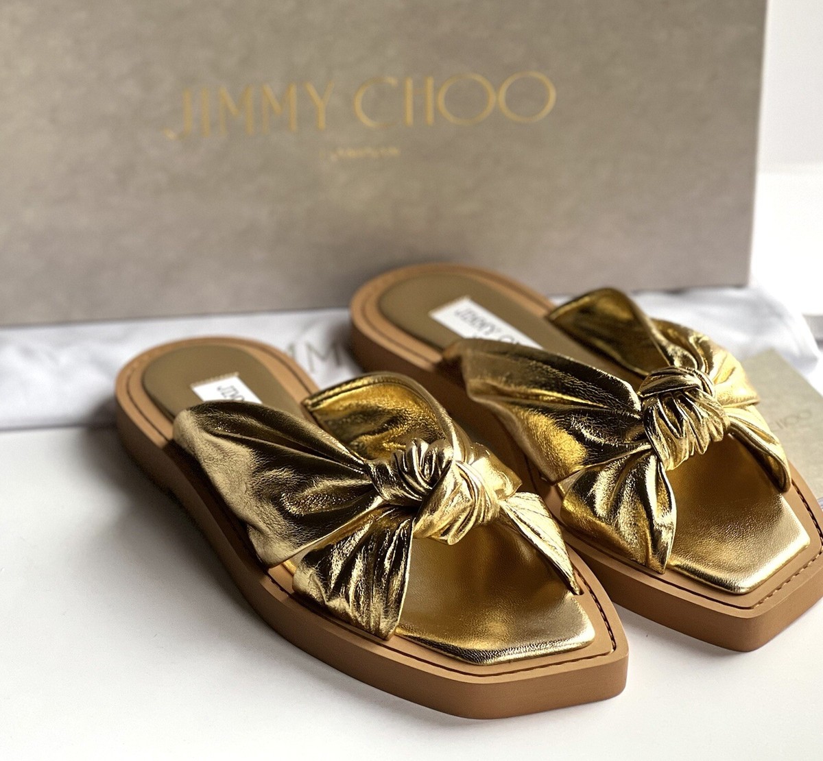 JIMMY CHOO オープントゥパンプス ゴールド　36 1/2 JIMMY CHOO オープントゥパンプス ゴールド 36 1/2 JIMMY CHOO