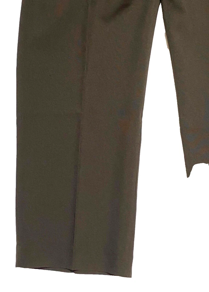 men's John Blair dress pants size 37x27 brown zipper pockets belt loops polyest - Image 3 of 4