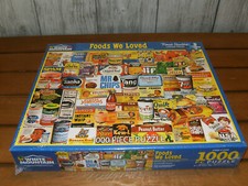 White Mountain Puzzles Foods We Loved - 1000 Piece Jigsaw Puzzle NIB Sealed