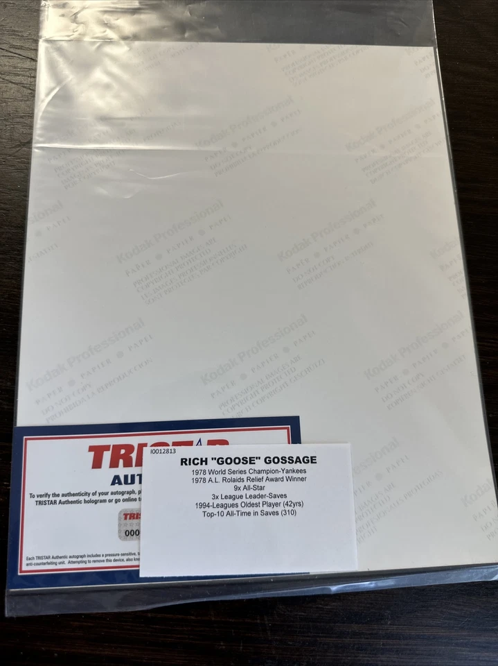 Foto firmada 8x10 Rich Gossage Tristar Foto 3 de 4