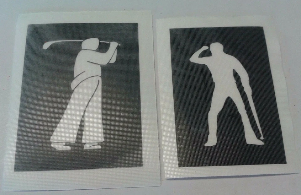 Golfista Golf Deporte Plantillas para Grabar Vidrio Golf Regalo Hobby Open Ballestero