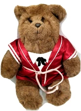 1983 Gund 15" Plush Teddy Bear by Dennis Kyte ABINER SMOOTHIE Red Smoking Jacket