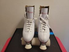 Chicago Ladies Classic Quad Roller Skates- White, US 10