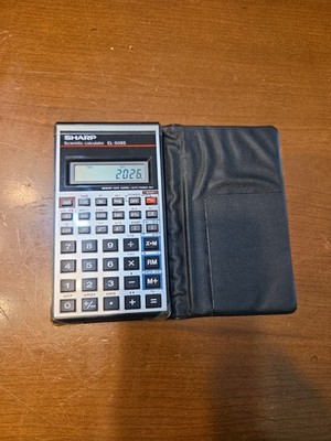 Sharp EL-509S Scientific Calculator W/ Case Vintage TESTED 
