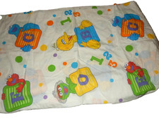 9G Vintage SESAME STREET Alphabet ABC 123 Twin Fitted Bed Sheet Fabric 