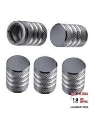 Tire Valve Stem Caps 5 Pack - Gray Universal Grey