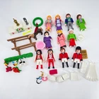 Vintage Playmobil Figure Lot Equestrian Riders Victorian People Podium Horse Cat