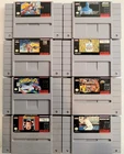 Super Nintendo SNES 8 Games Bundle Lot, Empire Strikes Back Uniracers Home Alone