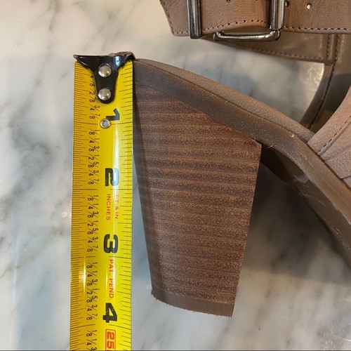 Jessica Simpson Damen Slingback gewebt taupe zehenfrei Blockabsatz Größe 9,5 - Bild 5 von 8