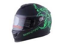 Integralhelm Helm Kinderhelm Motorradhelm Crosshelm Motocross BioHazard grün XXS