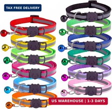 12-Pack Reflective Cat Collar Breakaway with Safety Elastic Band - Cat Collar wi