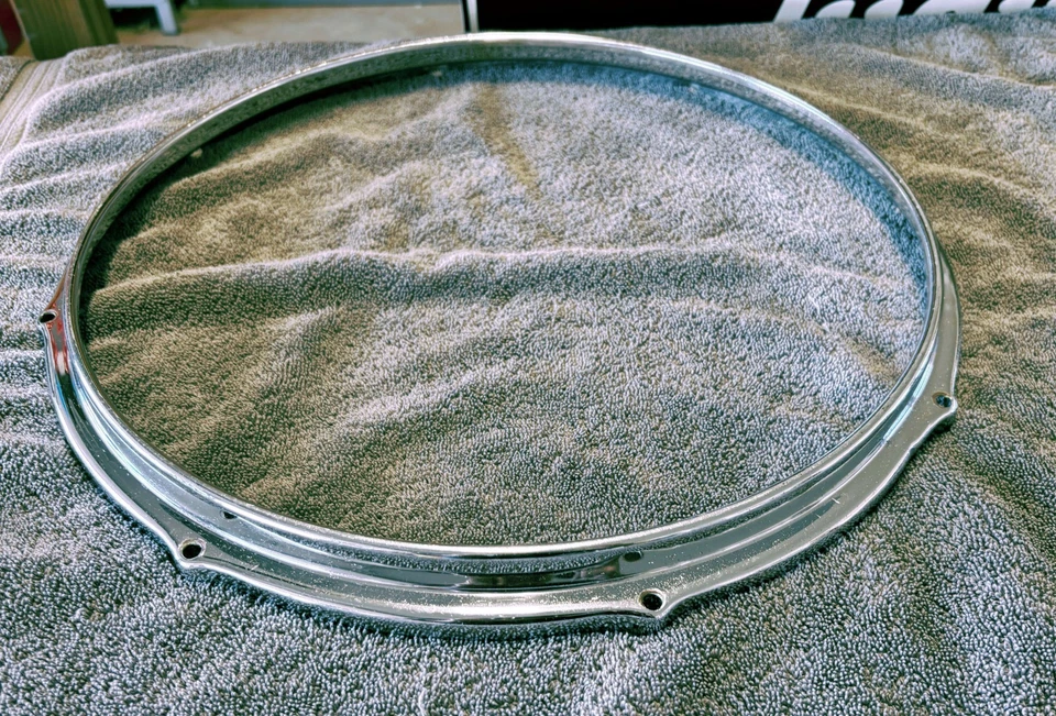 Un par - Llantas Tom de piso SONOR cromadas de 16" x 8 agujeros años 60 Foto 4 de 4