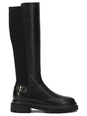 US Customs Fees Paid   Santoni Leather Knee-High Boots 39 Women
