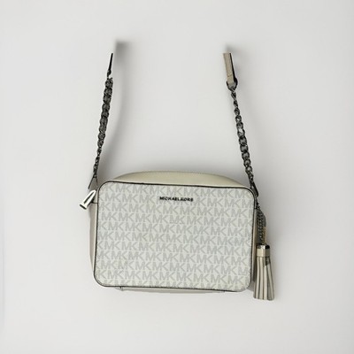 Michael Kors Jet Set Medium Camera Bag Bright White NWT Crossbody
