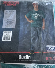 Stranger Things Season 1 Child's Dustin's Waupaca Costume Shirt  Cap, Large
