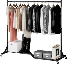 Z-Truck Clothing Rack Z Base Heavy Duty Garment Rack Adjustable Height w/Wheel