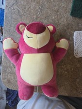 Disney Store Toy Story Lotso Huggin Bear 14  Velveteen Pillow Plush Cuddleez